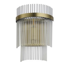 Endon Lighting - Marietta - 99168 - Antique Brass Clear Glass Wall Washer Light