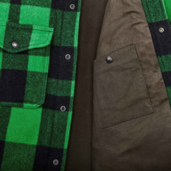 希少未使用 FILSON マッキーノ ジャックシャツ アシッドグリーン ブラック FILSON Mackinaw Wool Jac Shirt S Acid Green Plaid Black Lined