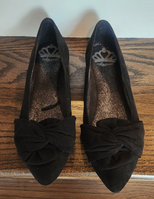 Fergalicious Women's Black Slip On Ballet Flat Comfort Shoes Size 6