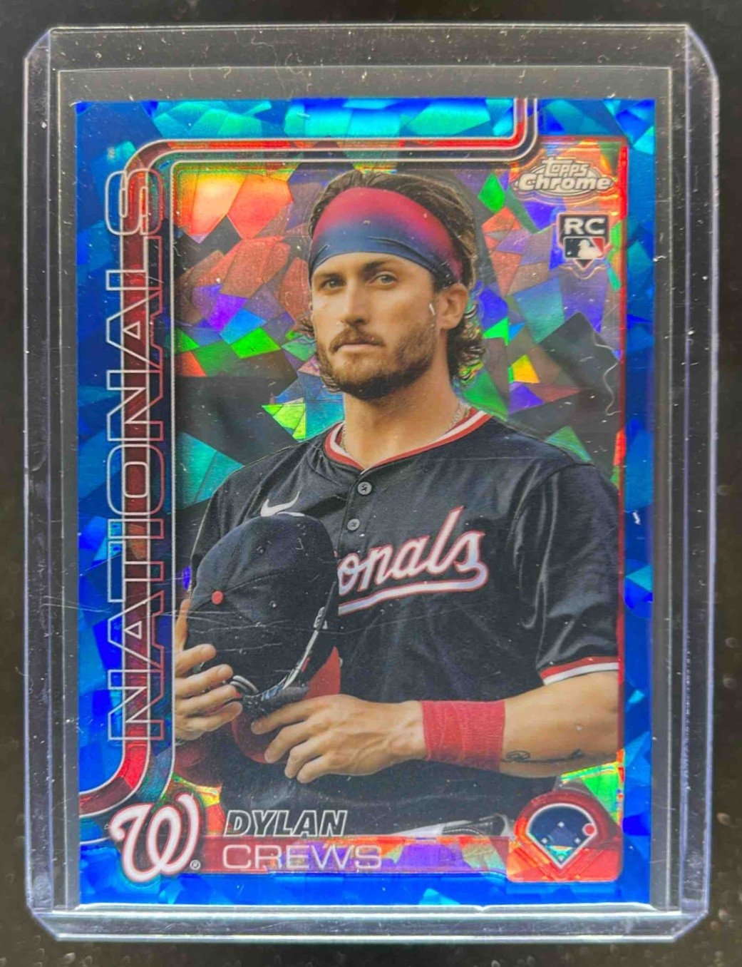 2025 Topps Chrome Sapphire Dylan Crews Image Variation RC Rookie #146 Nationals