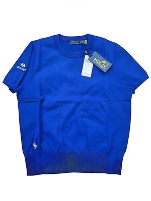 Polo Ralph Lauren Womens US Open Short Sleeve Blue Sweater Size 3X NWT Rare