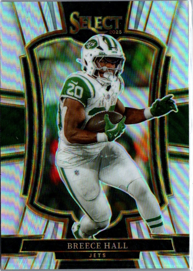 2025 Panini Select - Premier Level Breece Hall #175 Silver Prizm - Jets