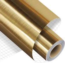 Madlie Brushed Gold Permanent Adhesive Vinyl Roll - 12" x 15 FT Premium Perma...