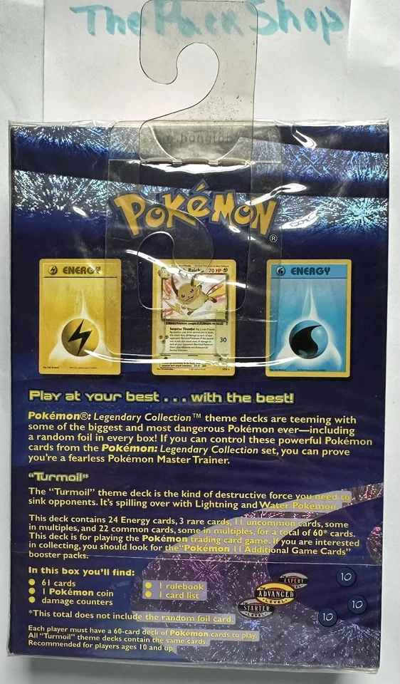 Pokémon Legendary Collection Turmoil Theme Deck Factory Sealed WOTC Vintage - Image 2 of 4