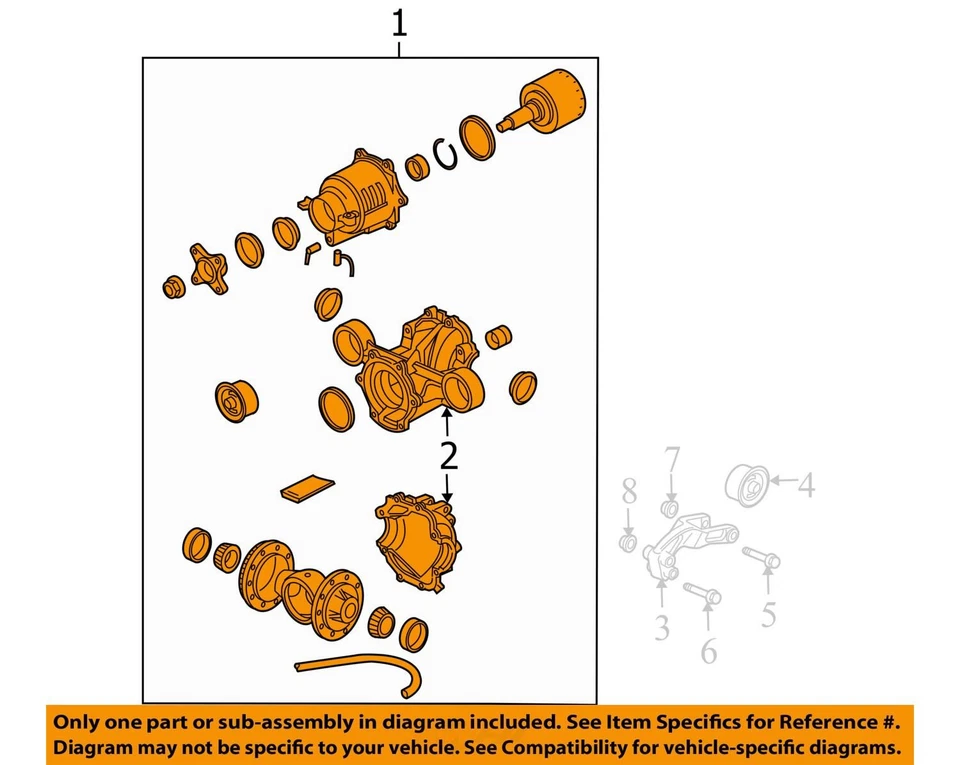 1998-2011 CHEVROLET PONTIAC CAVALIER MALIBU CARRIER ASM FRT DIFF (3.29 19125757 - Image 3 of 4