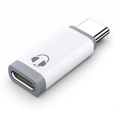 USB C to Lightning Audio Adapter, C Male Female White