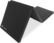 Prosource Tri-Fold Folding Thick Exercise Mat 6  X2  with Carrying Handles for MM