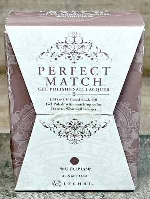 LeChat Perfect Match UV Gel + Nail Polish - PMS114 Utaupia 0.5oz NEW SEALED BOX