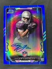 Tyler Lockett 2015 Bowman Chrome ON CARD Auto #RCRA-TL Blue Refractor /99 RC