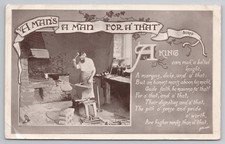 Blacksmith at Forge, A Man's A Man For A' That, Tuck Scottish Songs 5572