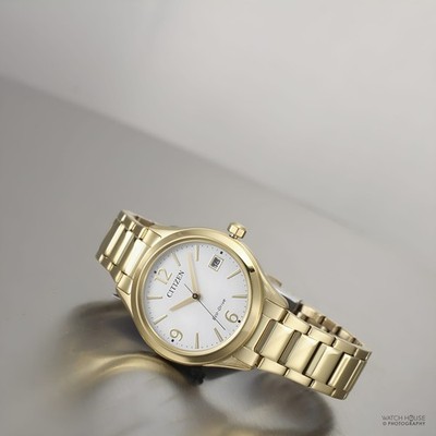 Citizen Elegance Eco Drive Damenuhr FE6122-64A Weiß