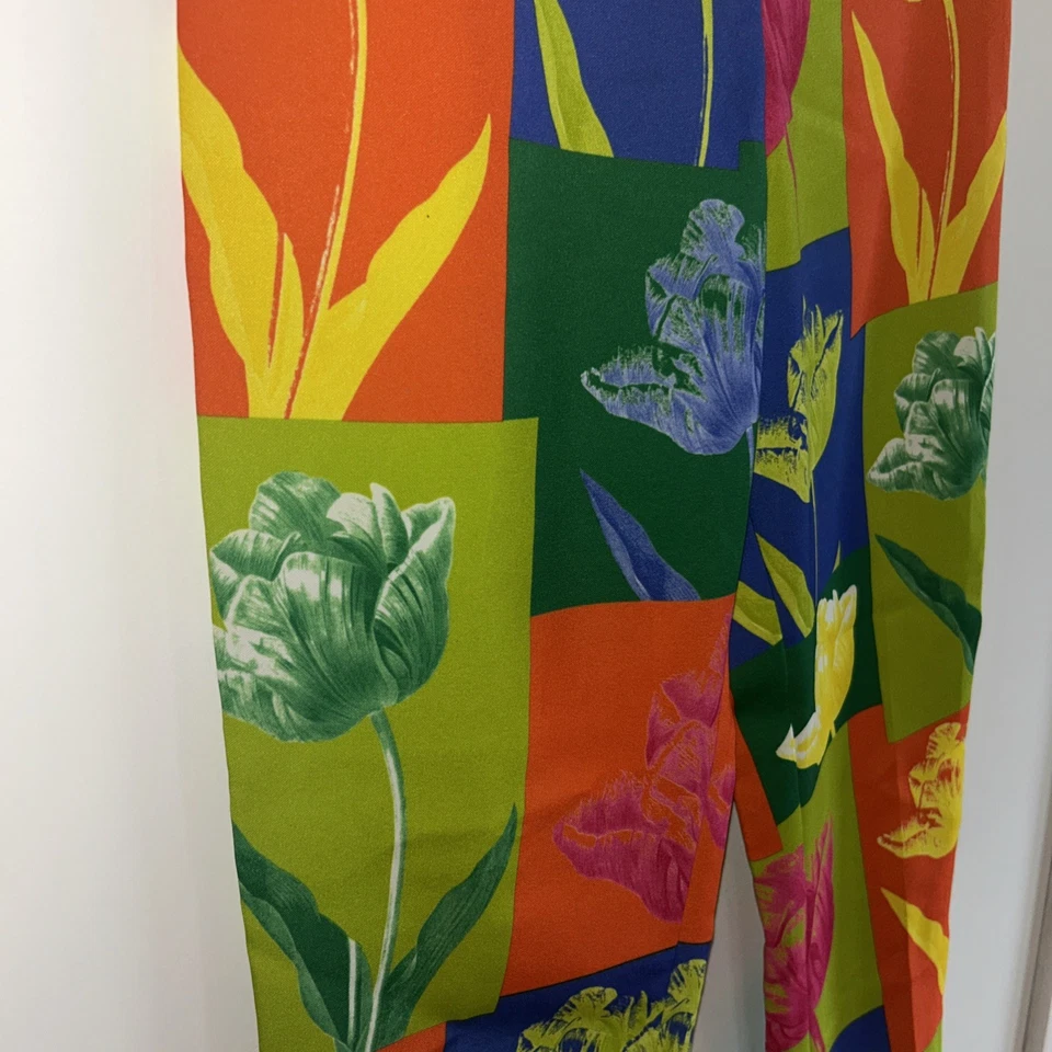 RARO Pantalones XOXO Pop Art Años 90 De Colección Talla 3 Pequeña Pierna Cónica Brillante Estilo Warhol Foto 3 de 4