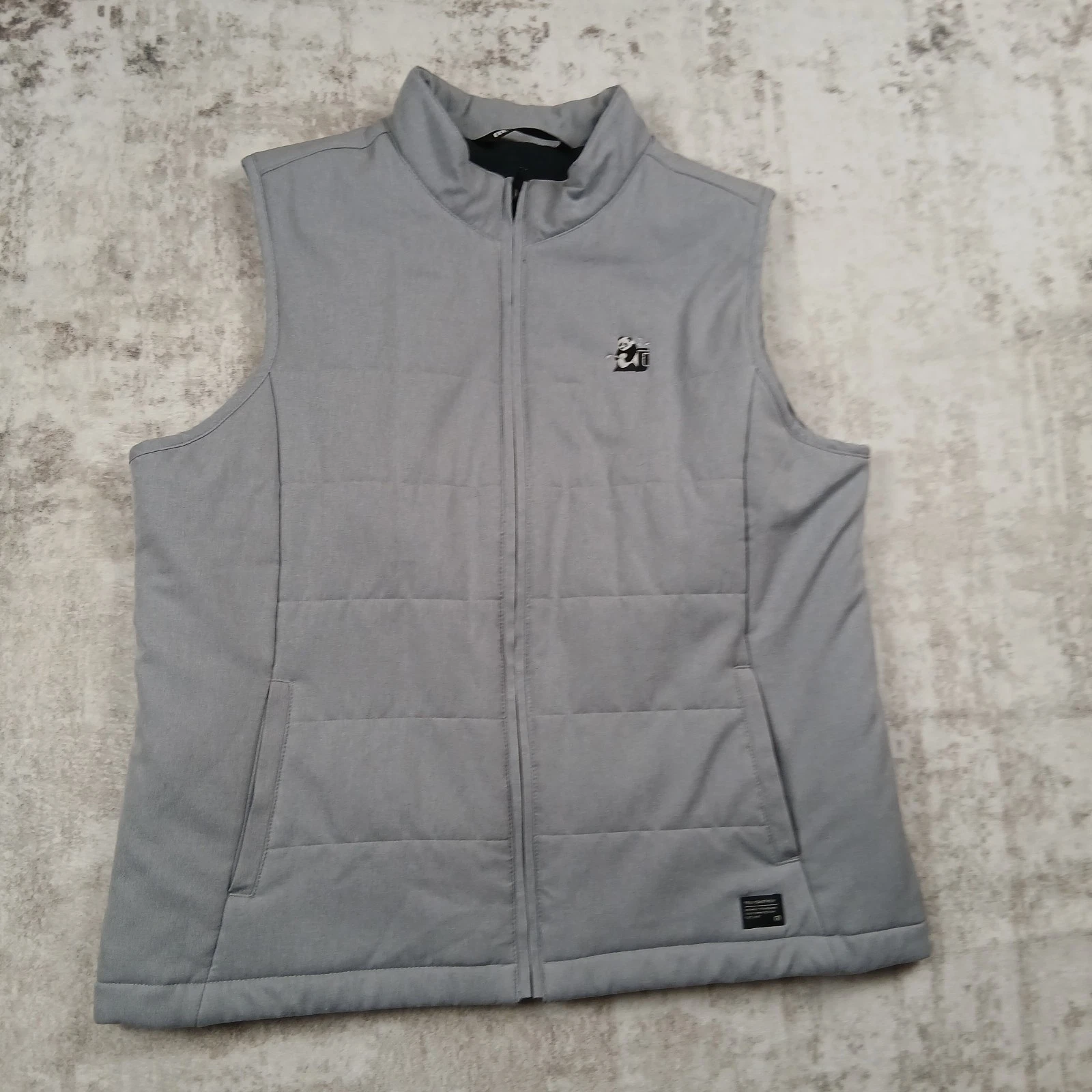 Travis Mathew Wanderlust Golf Vest Jacket Mens Large Gray Stretch Embroidered
Opens in a new window