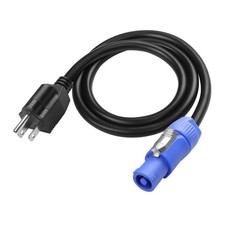 3-Prong NEMA 5-15P to PowerCON AC Power Cable Cord 20A 16AWG Extension 1M/3.2FT