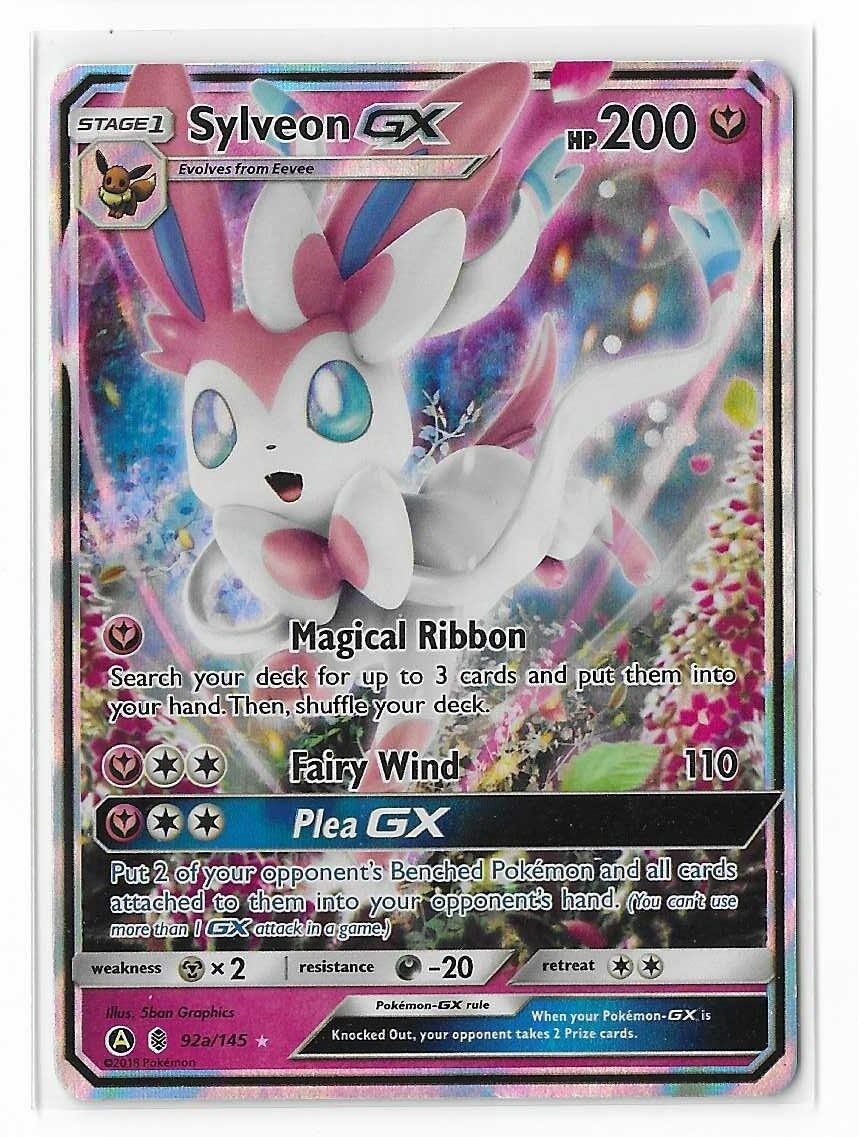 Pokémon TCG Sylveon GX 92a/145 Promo Guardians Rising Sun and Moon Full Art LP