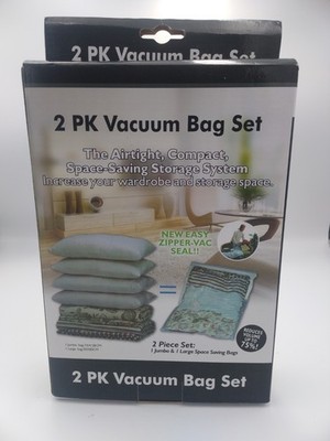 2er Pack Vakuum Aufbewahrungsbeutel Set, 1 - XL 74 x 128 cm, 1 - L 50 x 85 cm, reduziert bis zu 75%