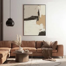 Gray Intriguing Hand Painted on Oil Painting Home Decor Abstract Wall Art 