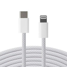 Apple USB-C to Lightning Cable Braided 1M Genuine OEM 661-14829 SILVER Open-Box