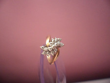 Diamond Cluster Ring 10KP Gold Size 4 .25