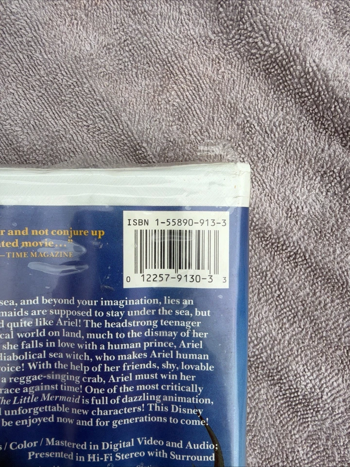 Disney The Little Mermaid VHS NEW SEALED BANNED Cover EXCELLENT!! - Image 3 of 4