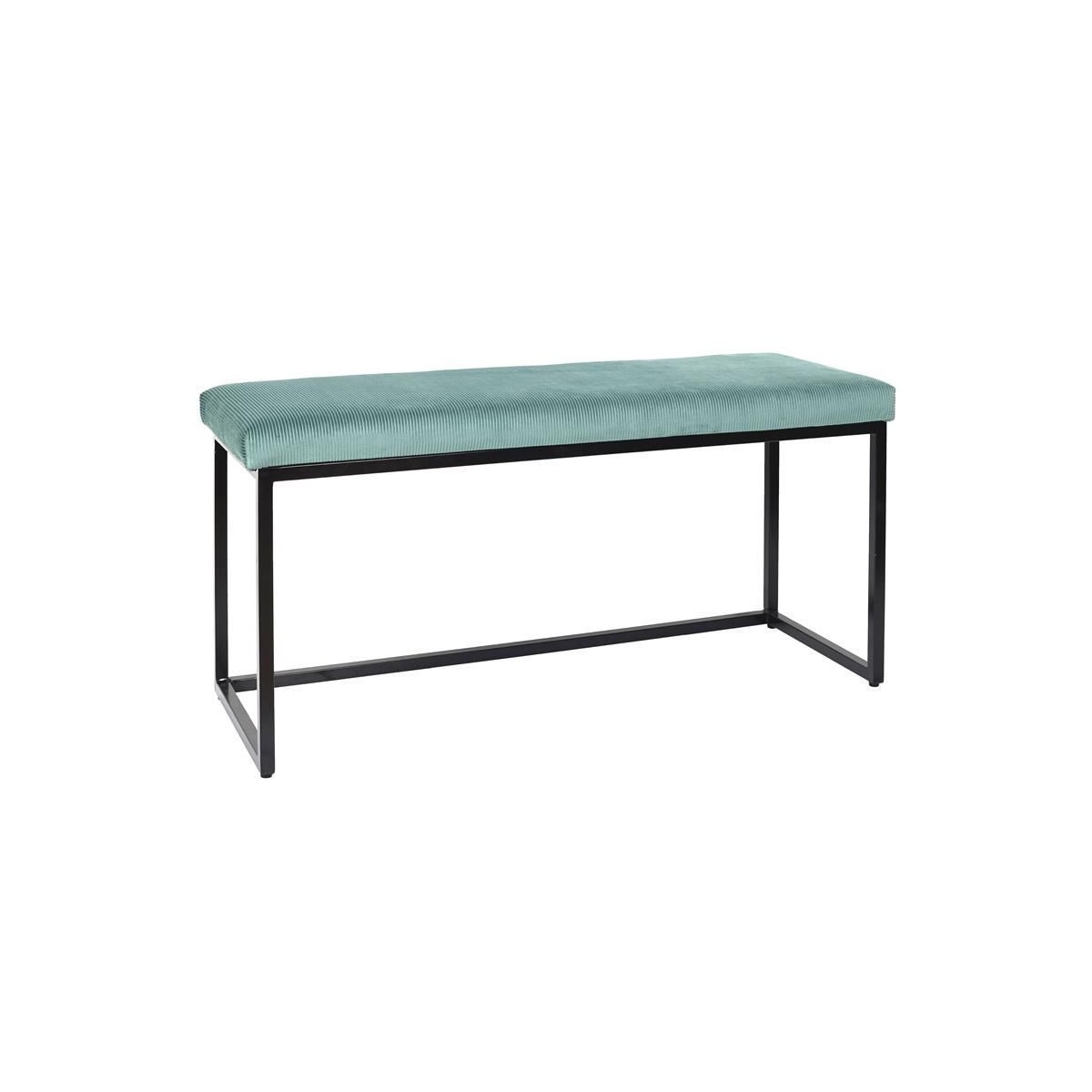 Banc bleu Giulia 100cm bout de lit moderne et assise de couloir