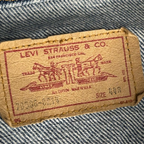Vintage Levi's Jacket Mens 44 Fits 40 Blue Jean Denim Trucker Made USA 80s 90s by Levi's, $69.99 - Photo 4