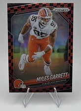 2025 Panini Prizm Myles Garrett Red/Black Checkerboard CASE HIT SSP Browns #73