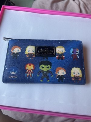 Marvel Avengers: Endgame Large Blue Zip-Around Wallet Character Print
