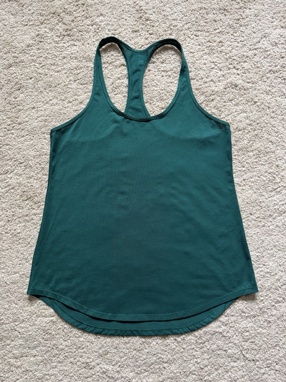 Lululemon Women's Racerback Tank Top Green Scoop Neck Stretch Athletic Size M