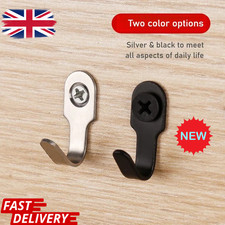 5 Pcs Stainless Steel J Hook Wall Hooks Bathroom Kitchen Screw Fix UK