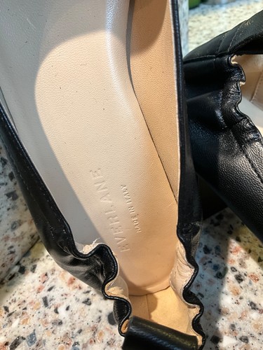 EVERLANE BLACK BLOCK HEEL PUMP WOMEN LEATHER SHOE SIZE 8 1/2 LKNEW ITALY - Picture 8 of 12