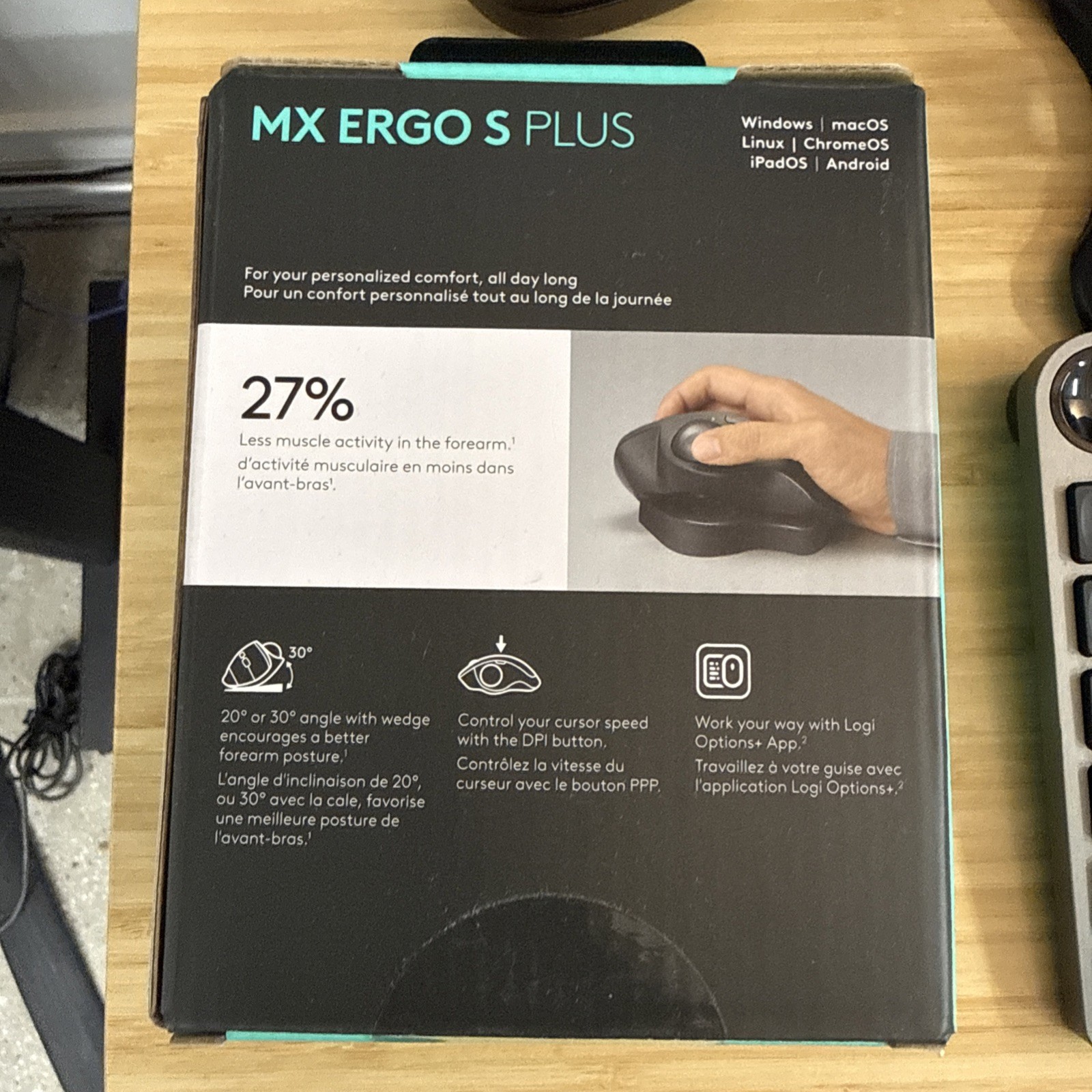 Mouse inalámbrico Logitech MX Ergo Plus (910005178), imagen 2