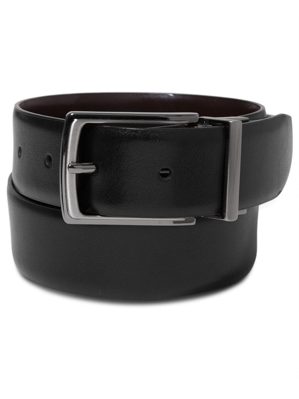 МУЖСКОЙ повседневный ремень PERRY ELLIS PORTFOLIO из натуральной кожи черного цвета с двойной петлей 44 2990₽