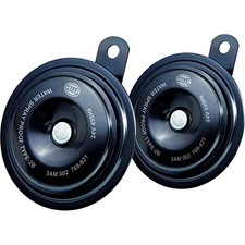 HELLA 011225881 Black 77mm 12V BX Disc Horn Kit (Toyota)