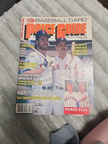 Baseball Card Price Guide Monthly September 1990 With Griffey Card Intact