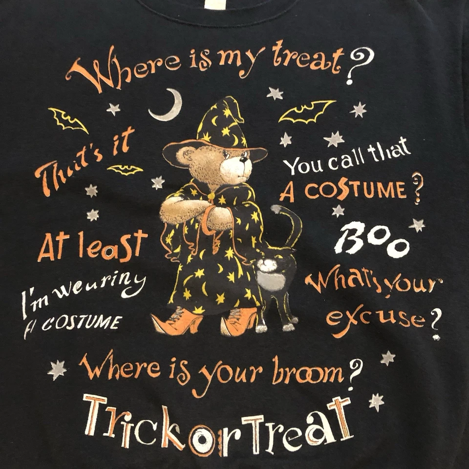 Винтажный женский свитер 90-х Active Elements Halloween Trick Or Treats размер XL - Изображение 2 из 4