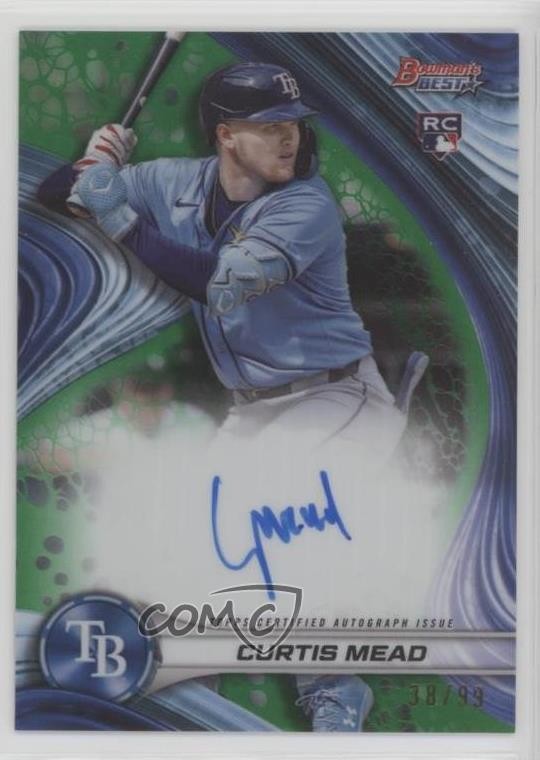 2024 Bowman's Best of Green Refractor 38/99 Curtis Mead Rookie Auto RC 07yj