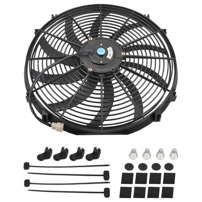 16'' inch Universal Slim Fan Push Pull Electric Radiator Cooling 12V Mount Kit