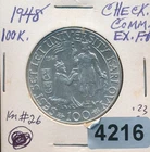CZECHOSLOVAKIA - 1948   -100 KORUN -  SILVER - BU - #4216