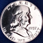 1957 Franklin Silver Half Dollar Ch Proof