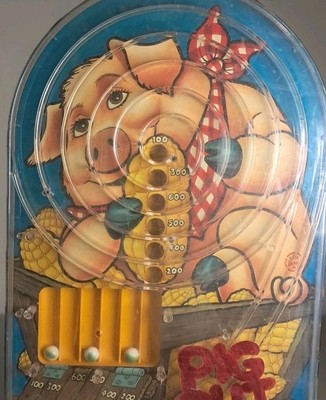Wolverine Toy #157 Pig Out Pinball Machine Game Go Hogs Arkansas Razorback PSJ
