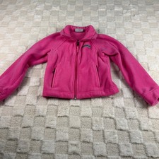 Columbia Kids Pink Full Zip Fleece Jacket Mock Neck XXS 4/5 Outdoor Layer