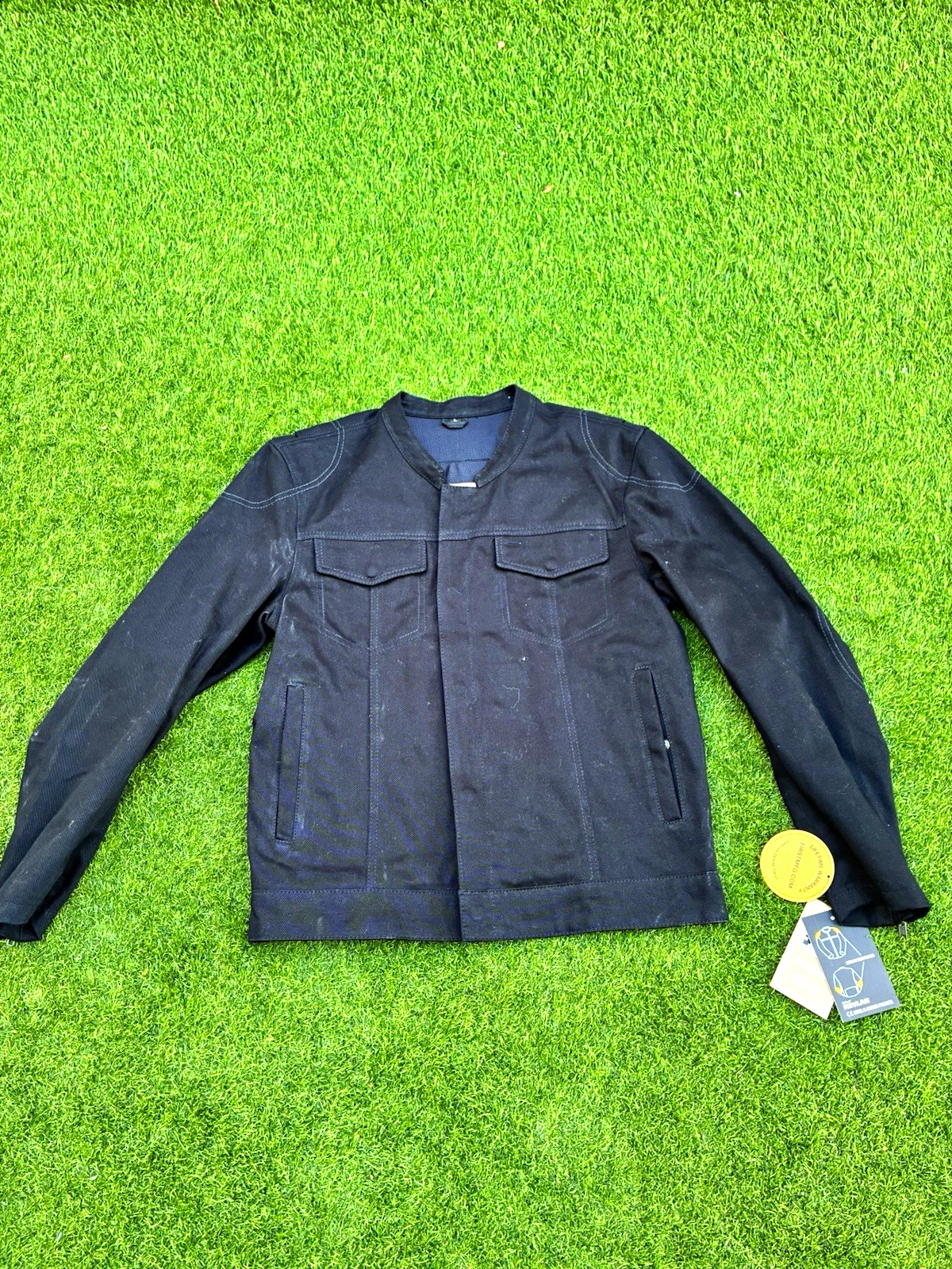 FIRST MFG CO Voyager Twill Black Full Zip Jacket w/ Pockets Mens L - product detail image 1