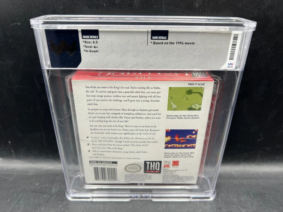 The Lion King Nintendo Game Boy WATA 8.5 A+ FACTORY SEALED RARE VGA - Image 2 of 4