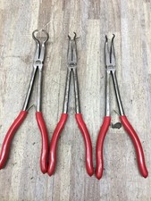 Mac Tools Lot Of 3long Reach Hose Grip Pliers 14 12 34 P301786 787 788 Mac Tools Lot Of 3long Reach Hose Grip Pliers 14 12 34 P301786 787 788