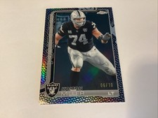 2025 Topps Chrome Kolton Miller Black Leather Refractor #/10 Las Vegas Raiders