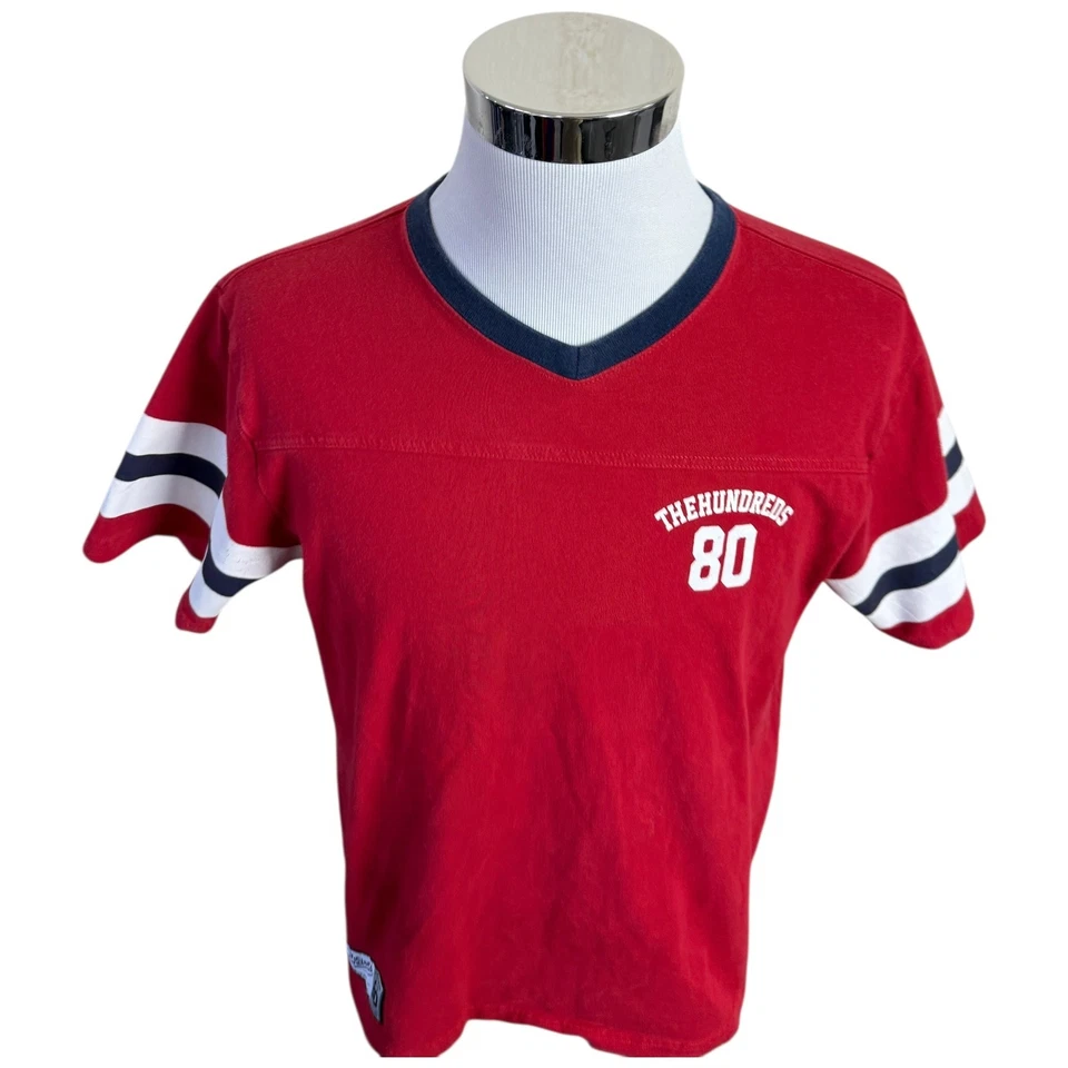 Camiseta The Hundreds Para Hombre Talla Grande L Roja Logo Gráfico Manga Corta Foto 2 de 4