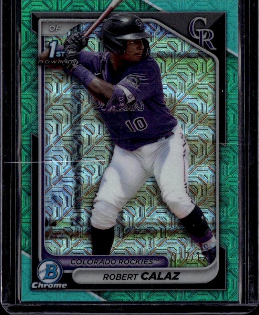 2024 Bowman #BCP-131 Robert Calaz Chrome Prospects Mojo Aqua Refractors #/125