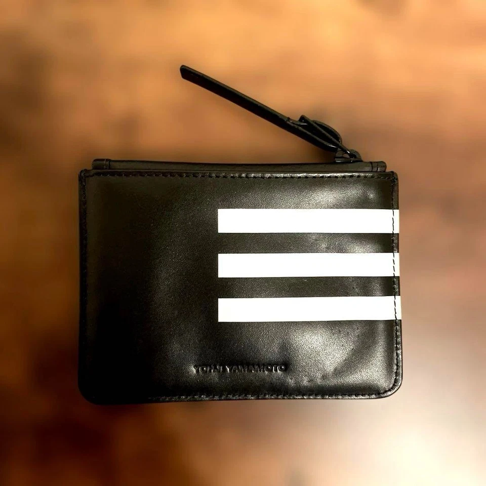 Yohji Yamamoto x Adidas Y-3 Cartera Estuche para Monedas Negro con Bolsa Protectora Japón Foto 2 de 4
