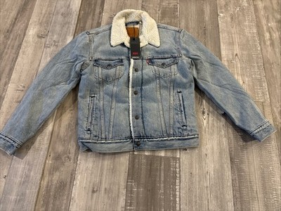 $128 Levi's Men's Premium Type III Jean Trucker Jacket Coat Stonebridge Small S